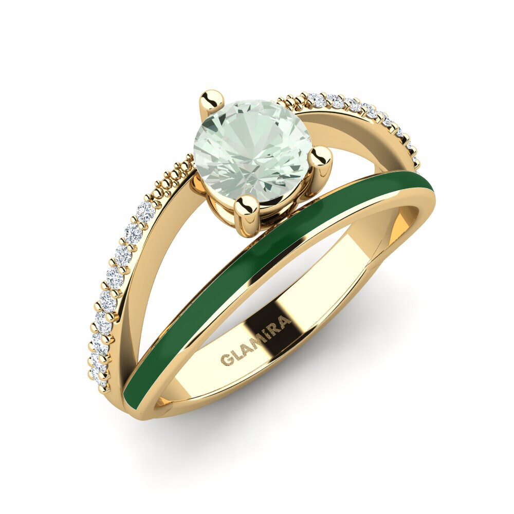 Green Amethyst Ring Gryn