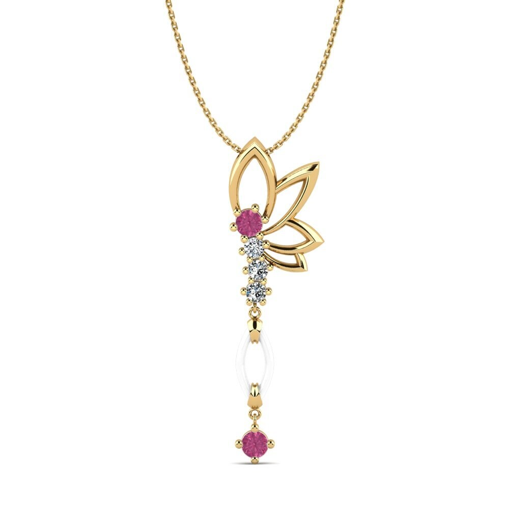 Pink Tourmaline Women's Pendant Gudina