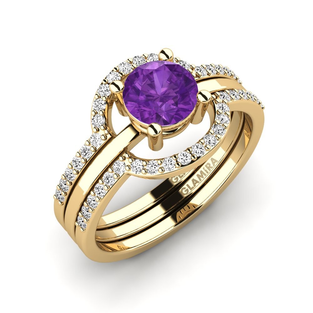 Amethyst Ring Gugarw - SET
