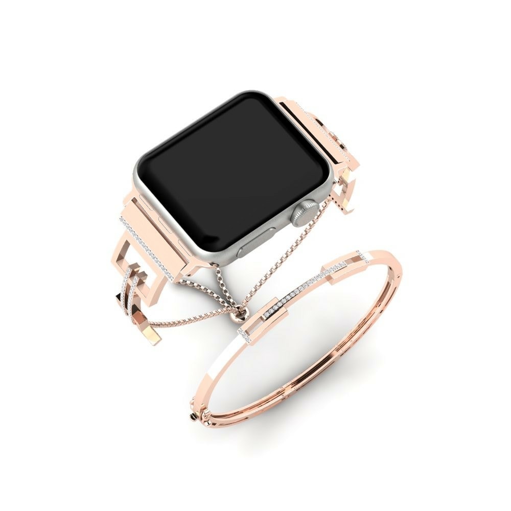 Stainless Steel /18k Red Gold Apple Watch® Guilloche Set