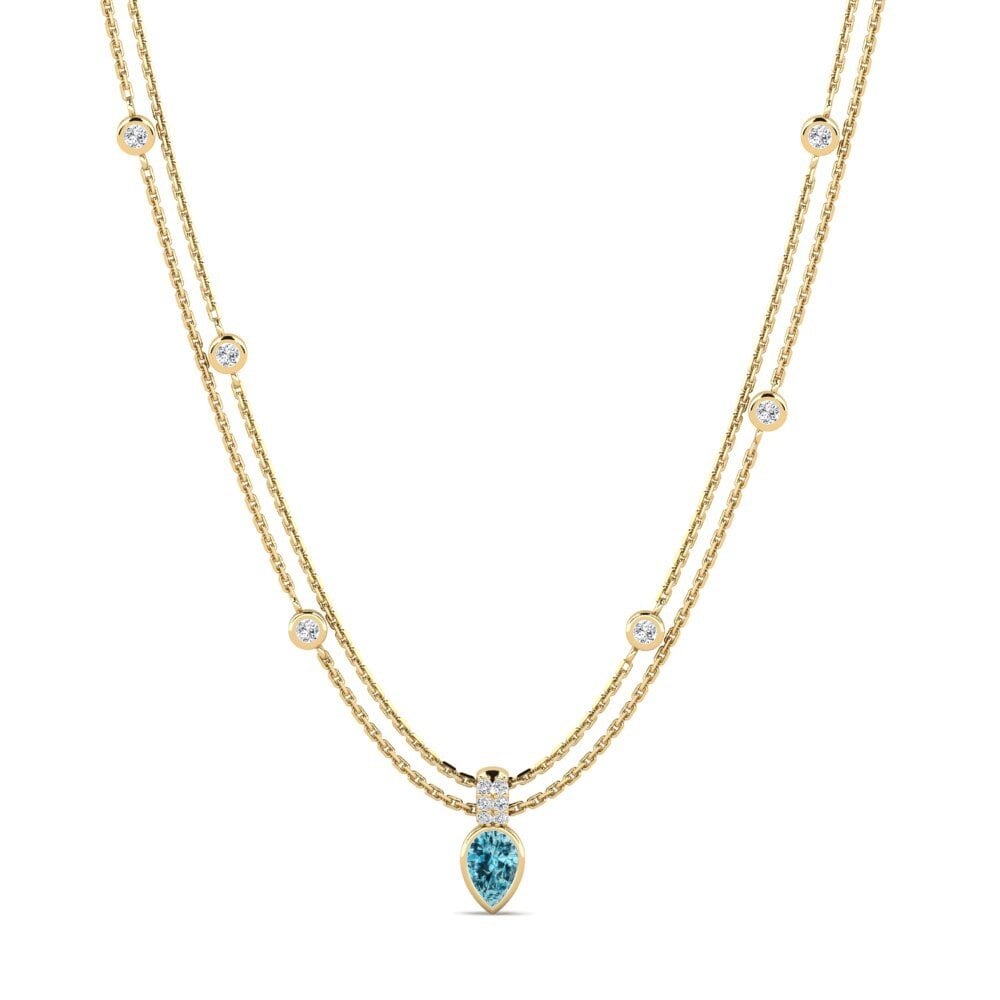 Blue Zircon Women's Necklace Gullar