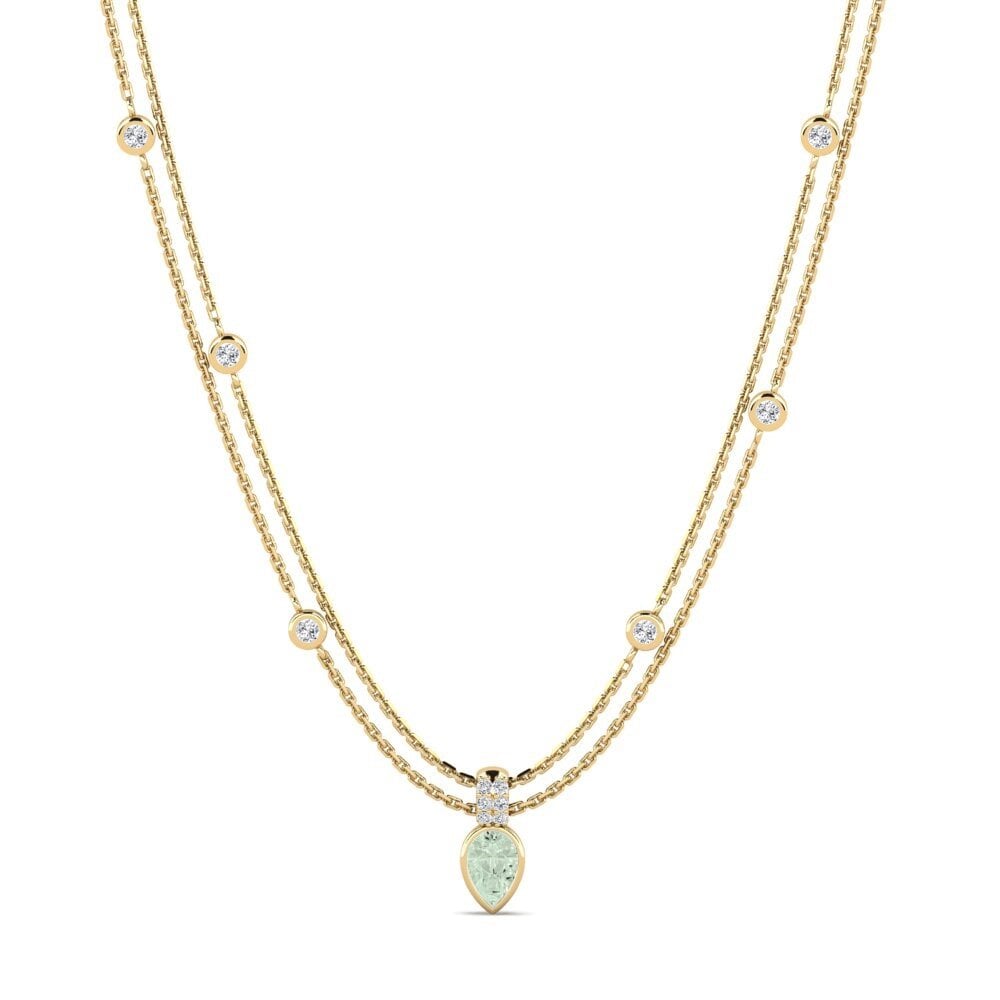 Green Amethyst Women's Necklace Gullar