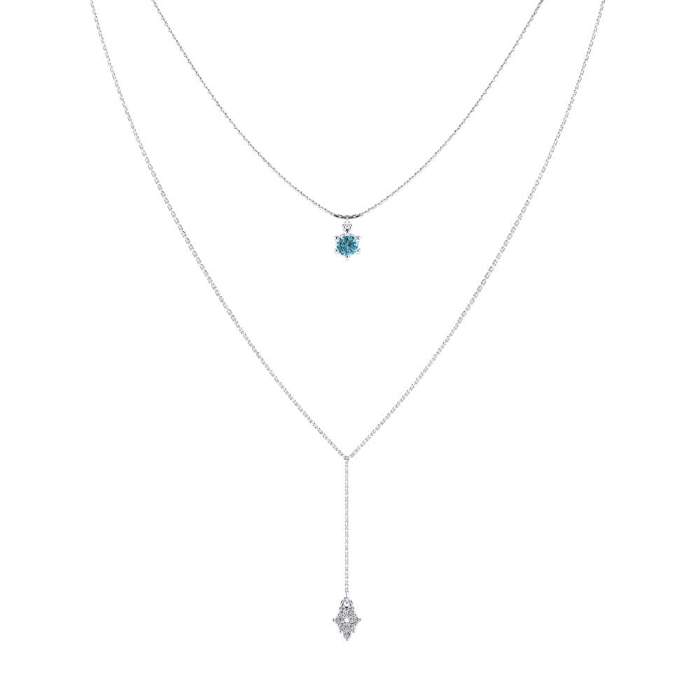 Blue Zircon Women's Necklace Gunisha