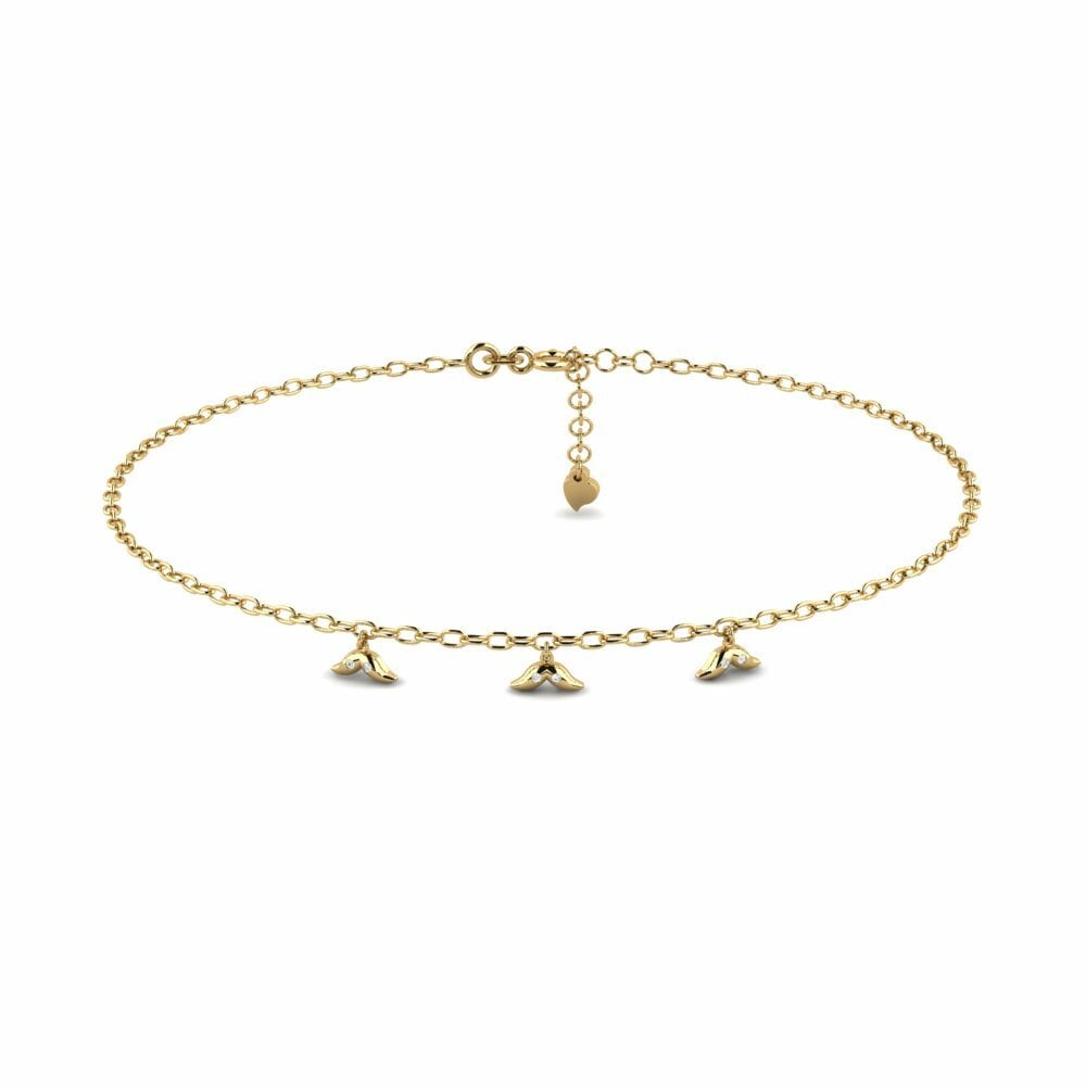 Or Jaune 18k Chaîne cheville femme Gunther