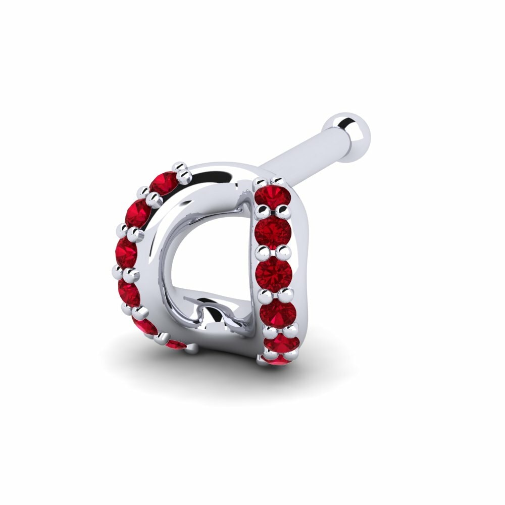 Red Zirconia Nose Pin Gurhiz