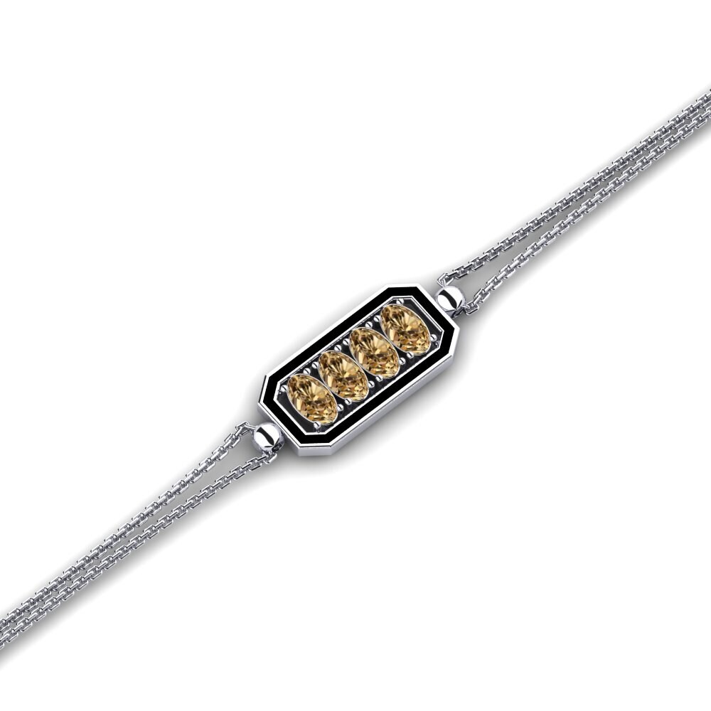 Ovalado Diamante marrón Pulsera Guyon