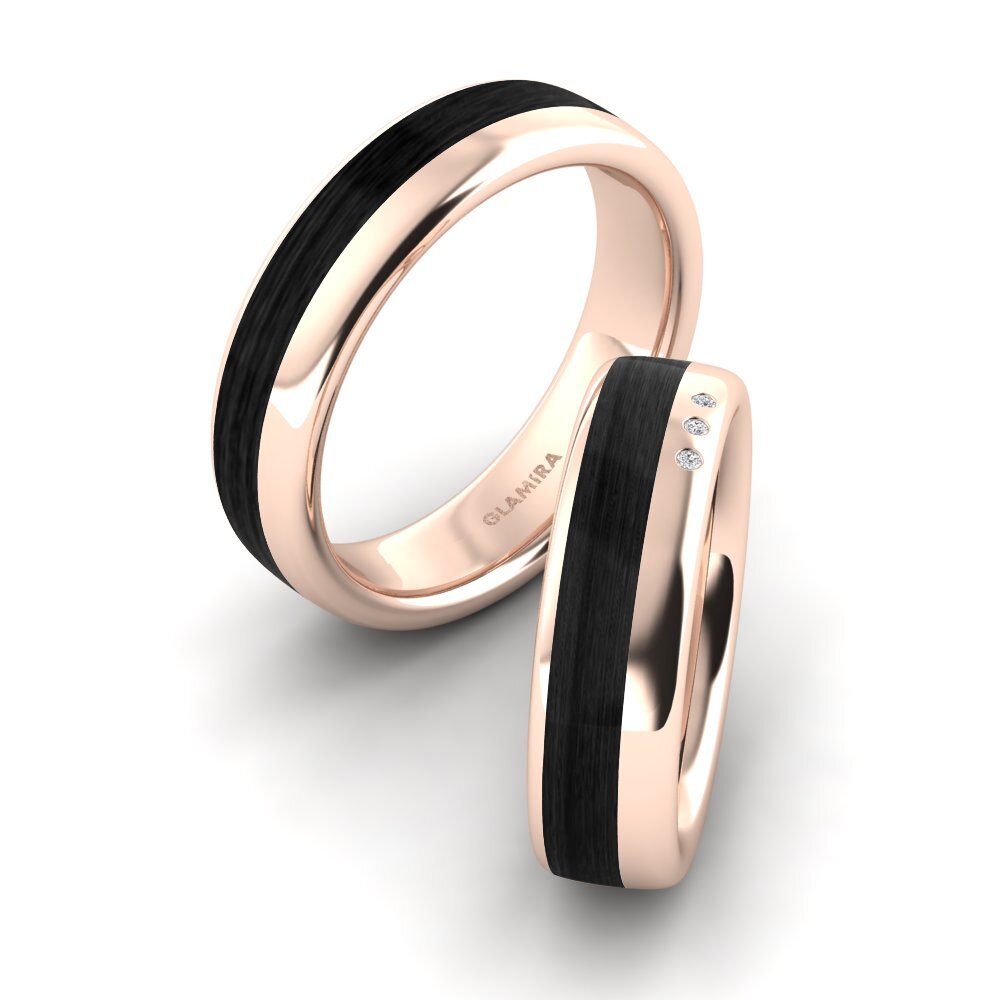 Or rose 14k Diamant Bague de Mariage Confident Glow 6 mm