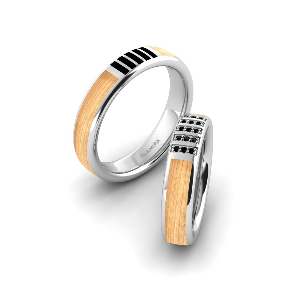Ónix Negro Anillo de boda Confident Impulse 5 mm