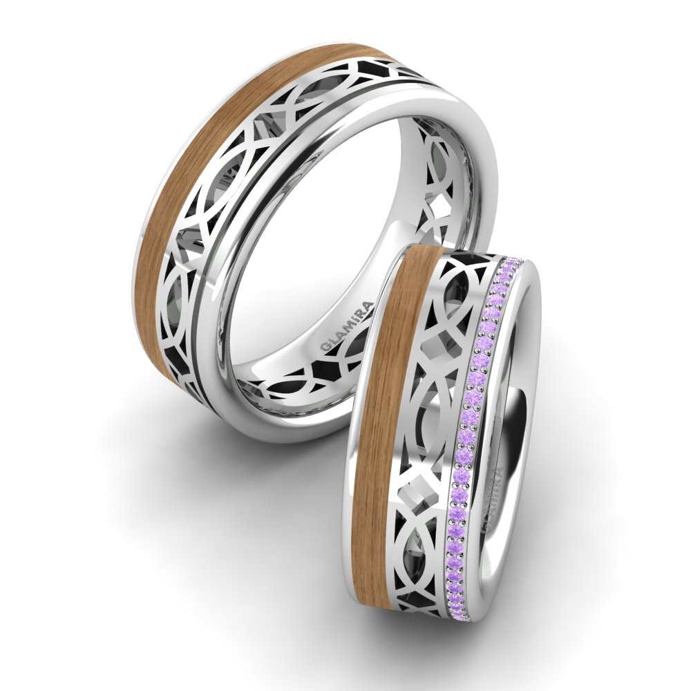 Amethyst Wedding Ring Confident Joy 8 mm