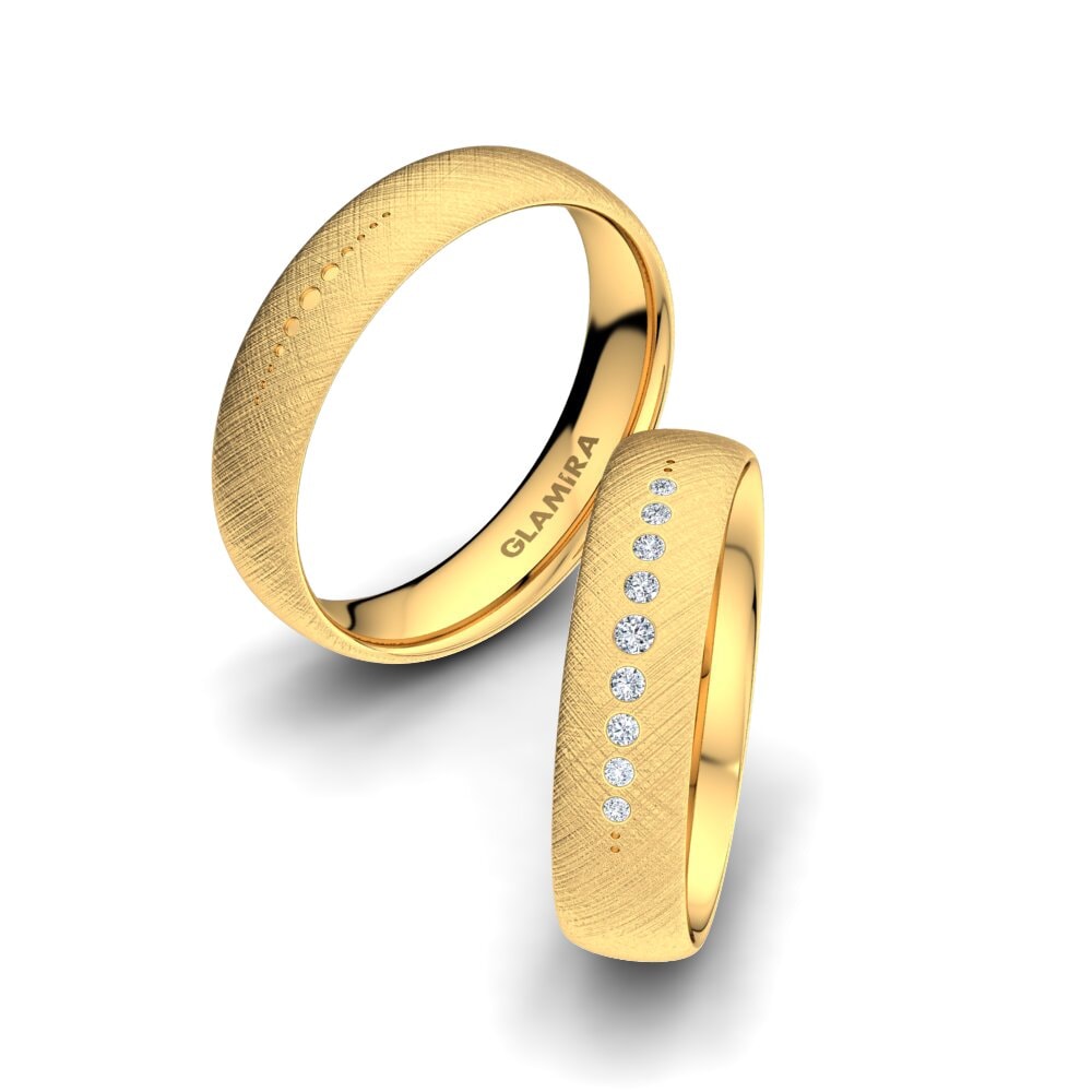 14ct Yellow Gold Lab Grown Diamond Wedding Ring Magic Truth 5 mm