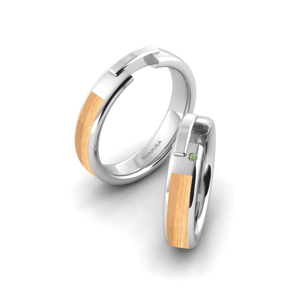 Green Diamond Wedding Ring Confident Night 5 mm