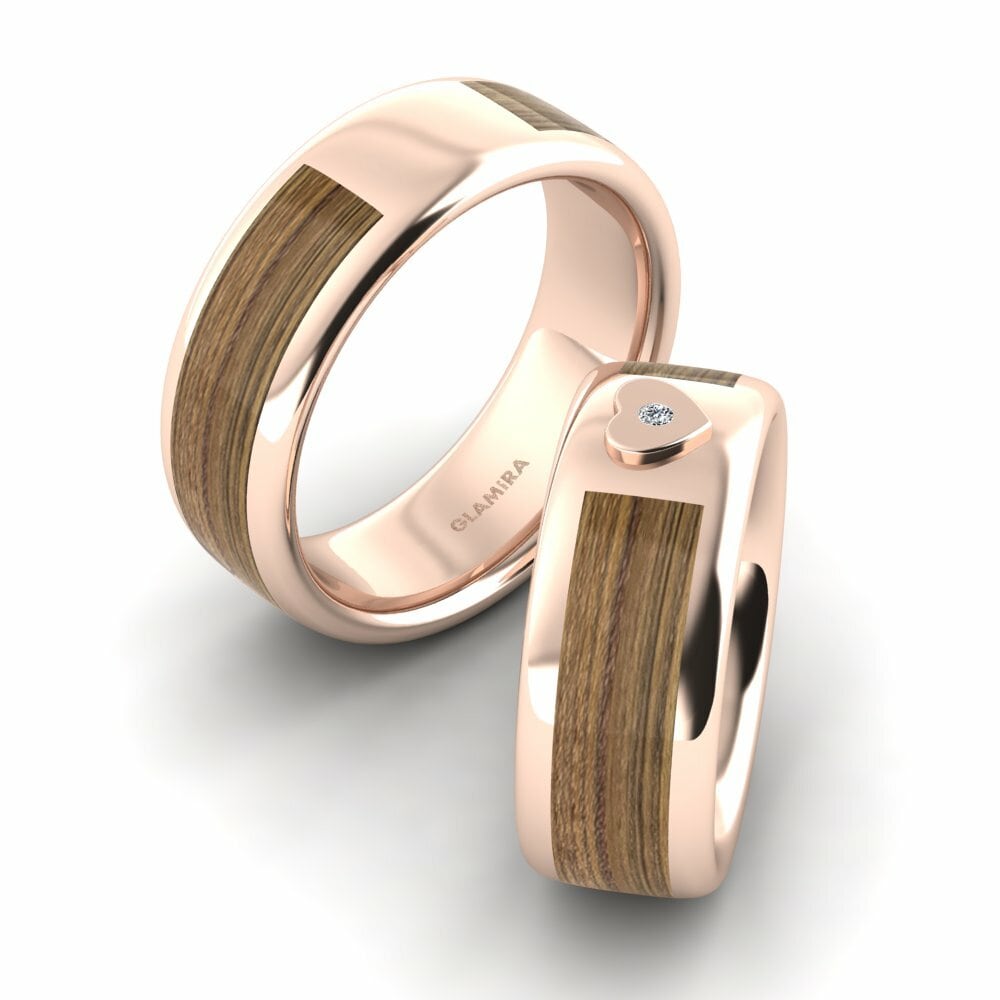 Wood & Carbon Wedding Ring Confident Beauty 8 mm