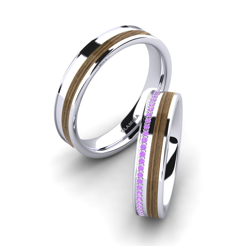 Amethyst Wedding Ring Peaceful Twinkle 5 mm