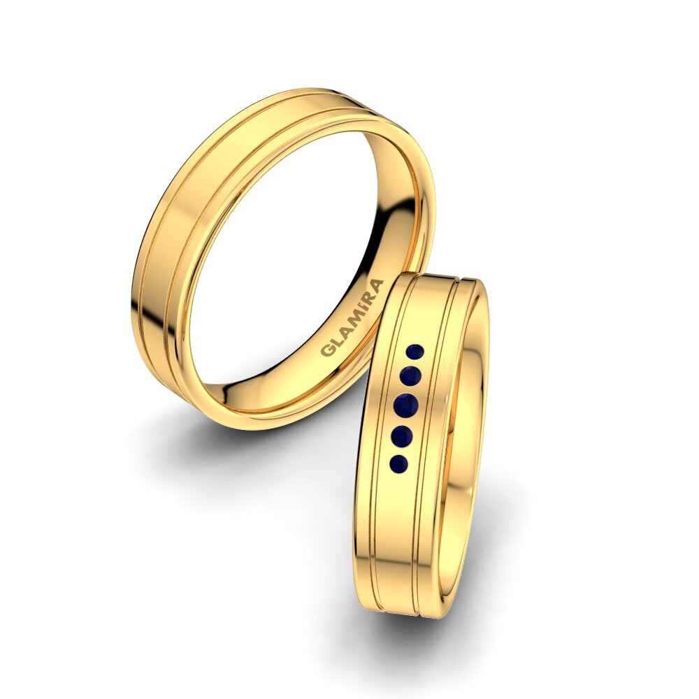 Sapphire Wedding Ring Essential Quenn 5 mm