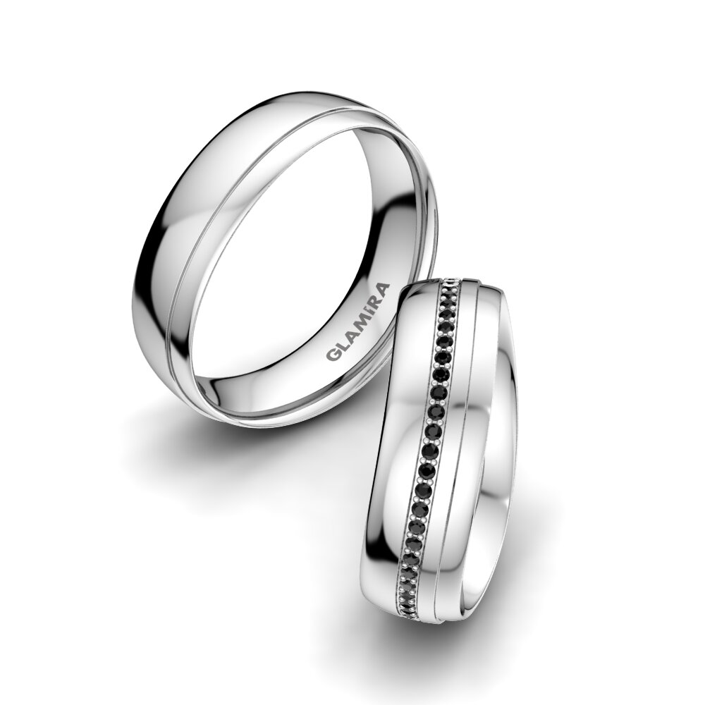 Black Onyx Wedding Ring Magic Charm 6 mm