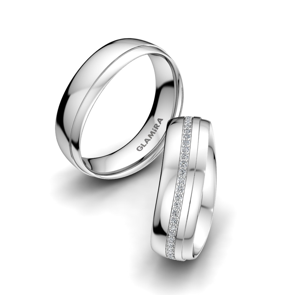950 Platinum Wedding Ring Magic Charm 6 mm