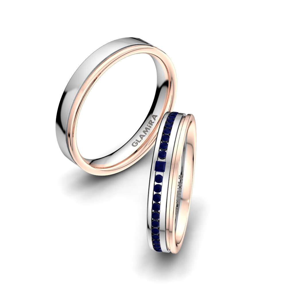 Sapphire Wedding Ring Glorious Touch 4 mm