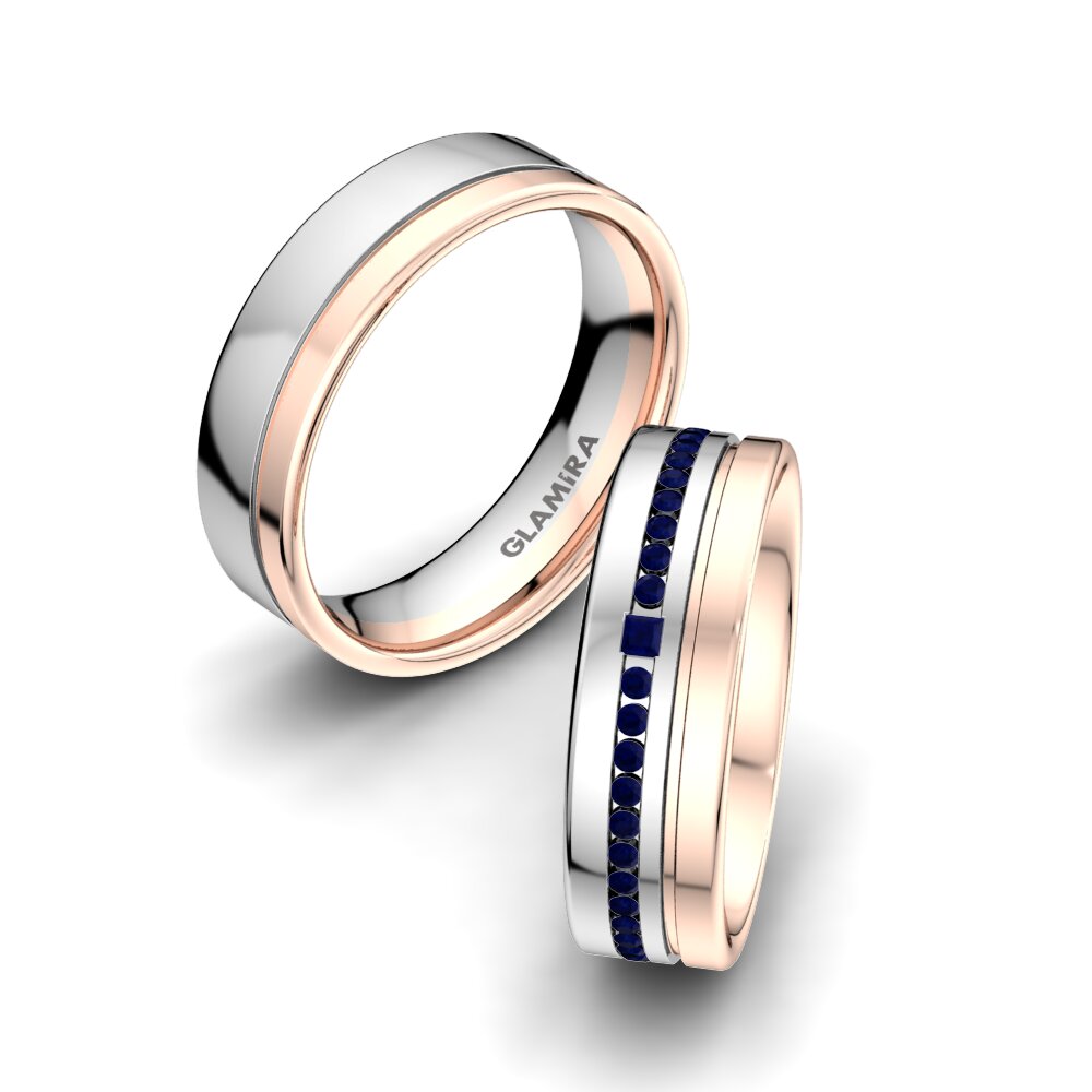 Sapphire Wedding Ring Glorious Touch 6 mm