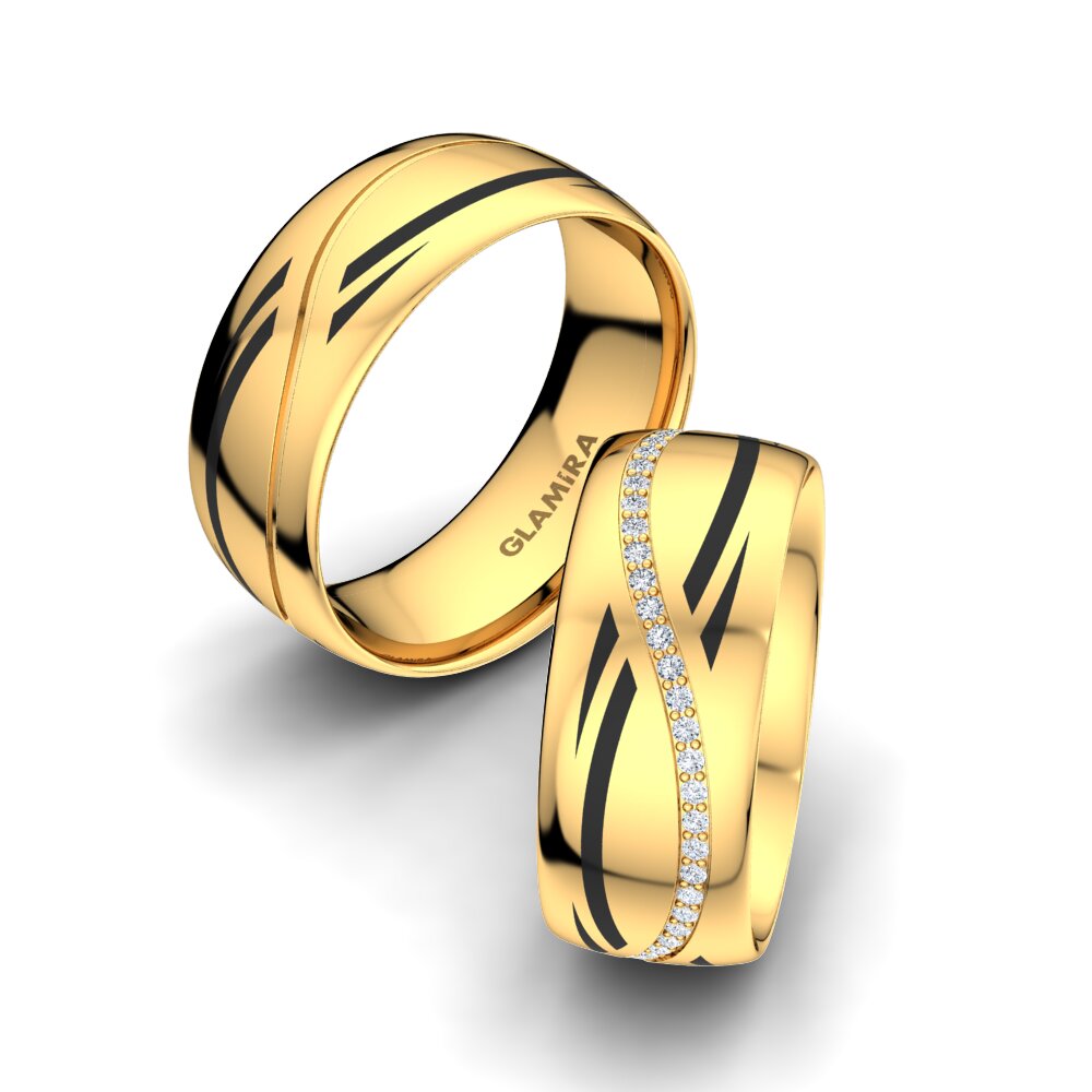 9ct Yellow Gold Round Diamond Wedding Ring Infinite Choice mm