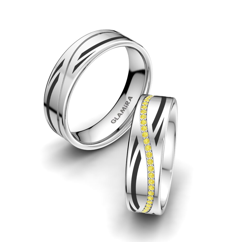 Yellow Sapphire Wedding Ring Infinite Choice 6 mm