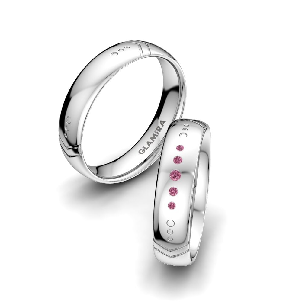 Rhodolite Garnet Wedding Ring Gorgeous Glory 5 mm