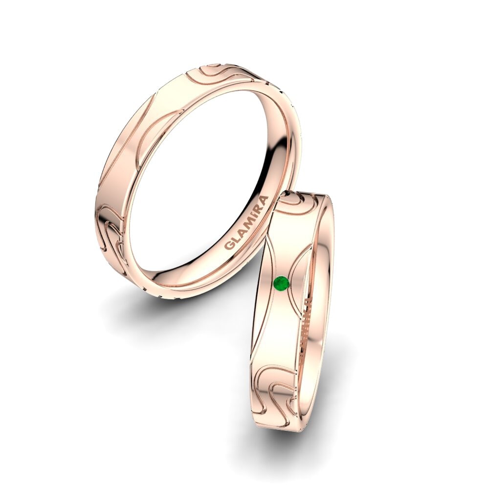 Smaragd Trouwring Gorgeous Life 4 mm