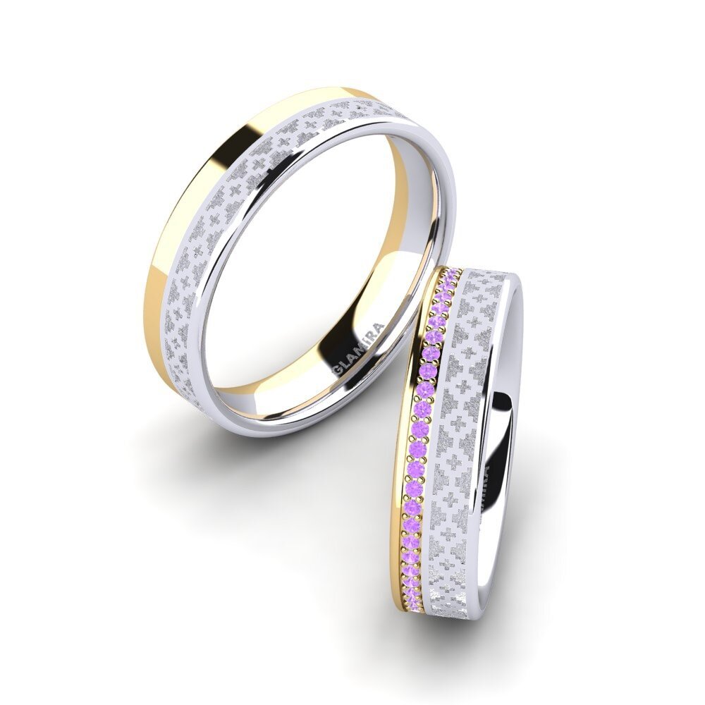 Amethyst Wedding Ring Immortal Charm 5 mm