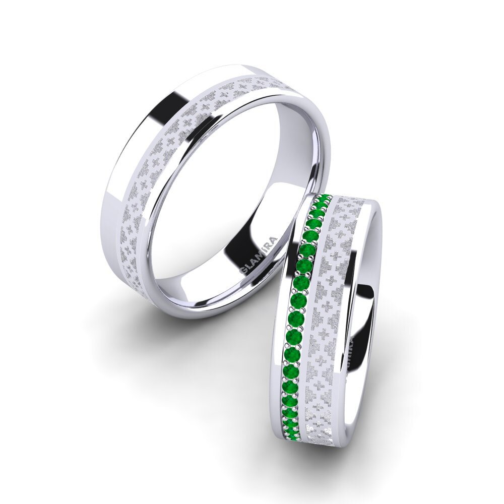 Smaragd Trouwring Immortal Charm 6 mm