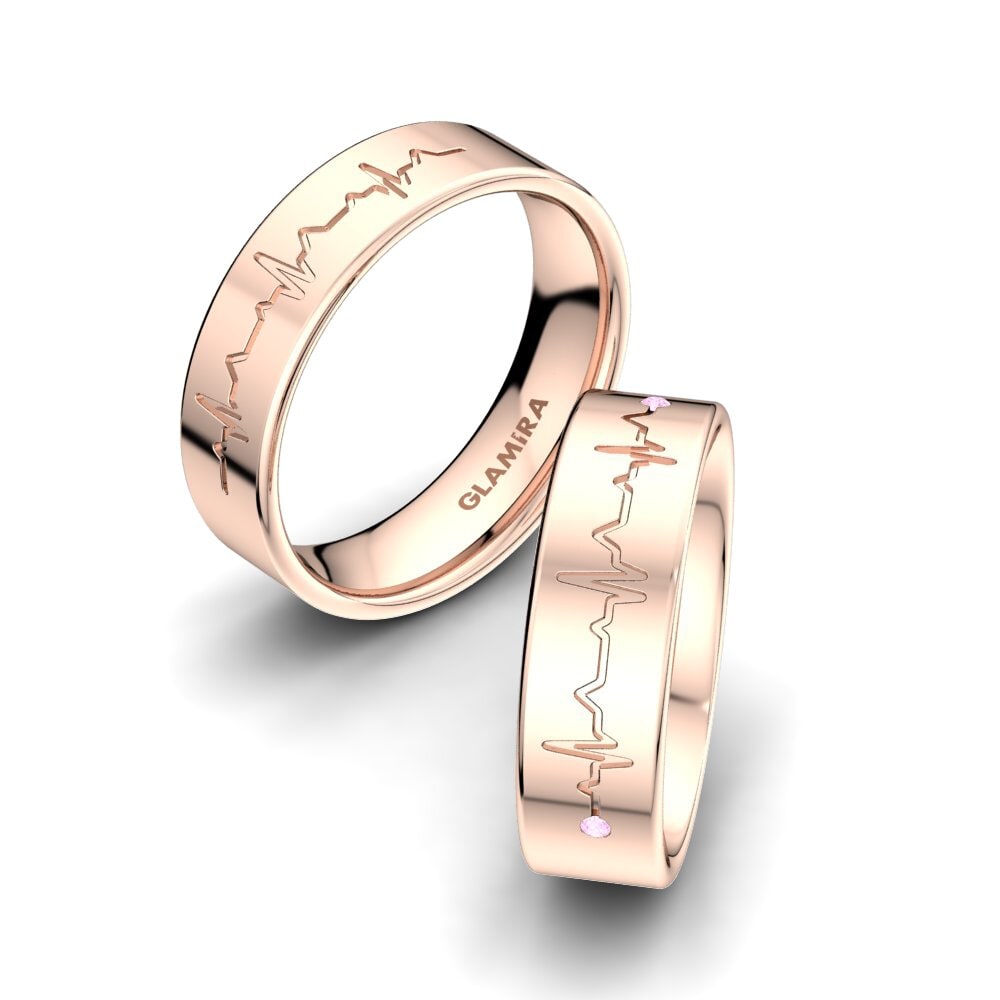 Pink Sapphire Wedding Ring Fantastic Spell 6 mm