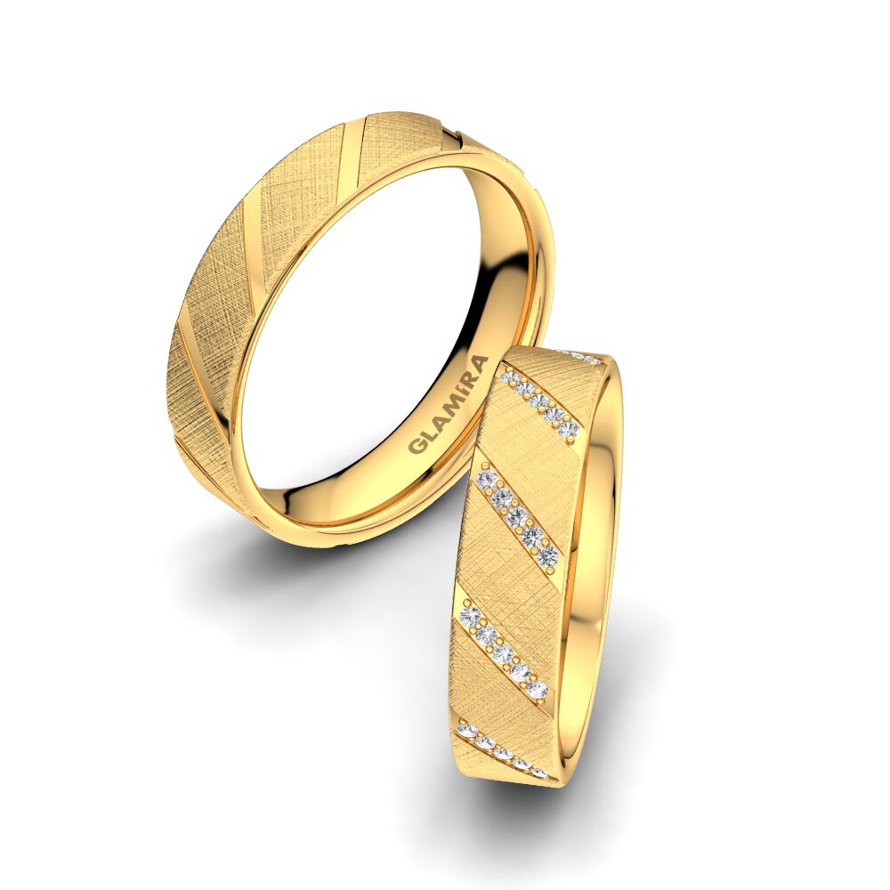 White sapphire Wedding Ring Attractive Love 5 mm