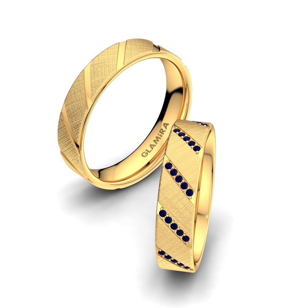 Sapphire Wedding Ring Attractive Love 5 mm