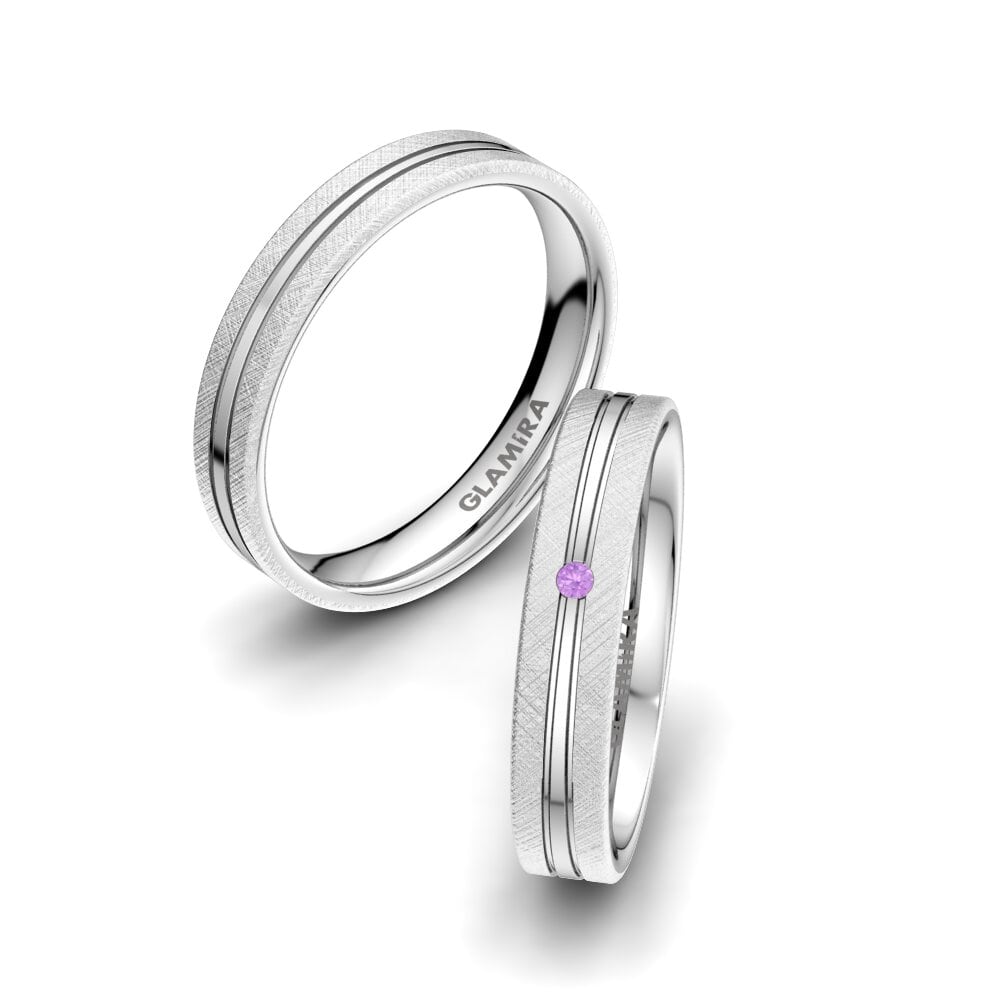 Amethyst Wedding Ring Exotic Serenity 4 mm