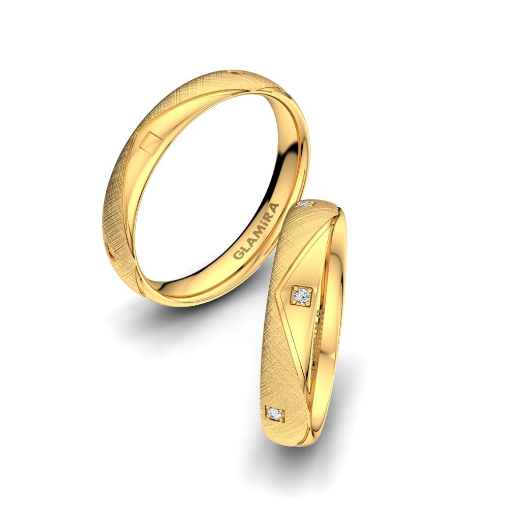 14ct Yellow Gold Lab Grown Diamond Wedding Ring Angels Witness 4 mm