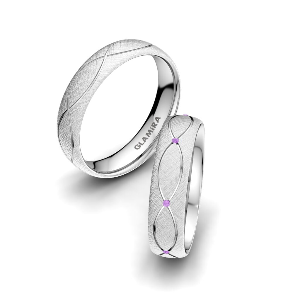 Amethist Trouwring Alluring Swing 5 mm