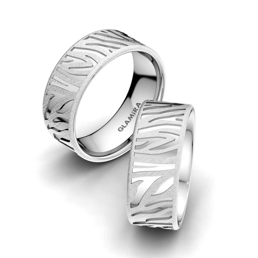 Platine 950 Bague de Mariage Endless Love 8 mm