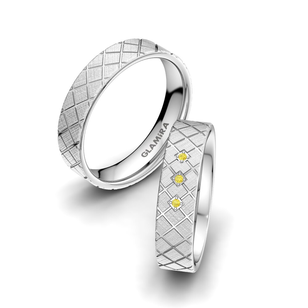 Exclusive Yellow Sapphire Wedding Rings