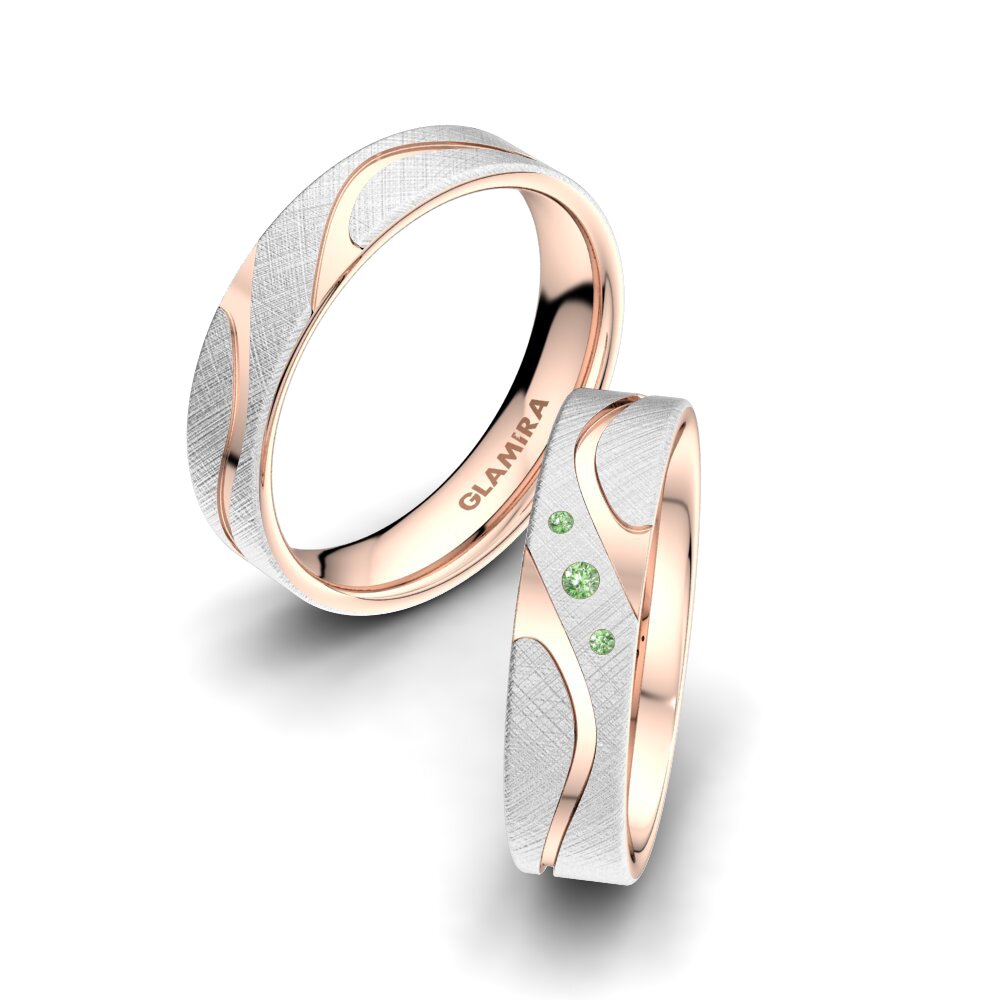 Diamante Verde Anillo de boda Elegant Touch 5 mm
