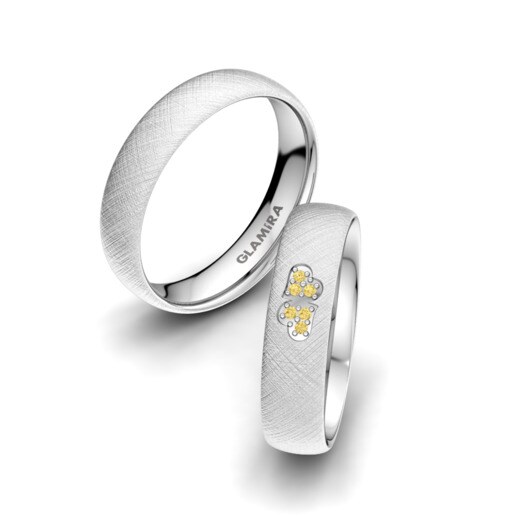 Adore Spin 5 mm Oro Blanco 585 & Diamante Amarillo