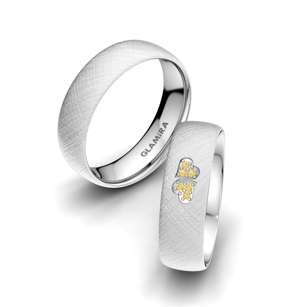 Gele Diamant Trouwring Adore Spin 6 mm