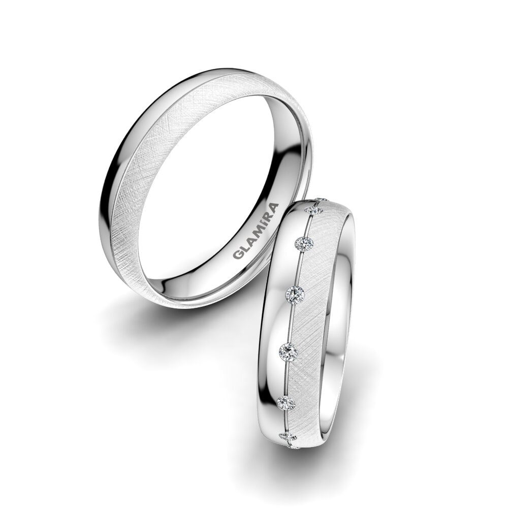 Platine 950 Bague de Mariage Elegant Choice 5 mm