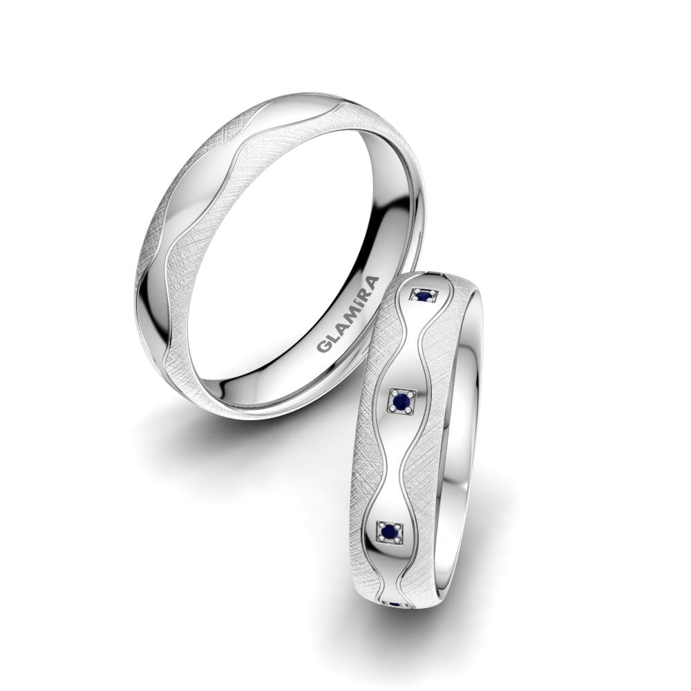 Sapphire Wedding Ring Alluring Flame 5 mm