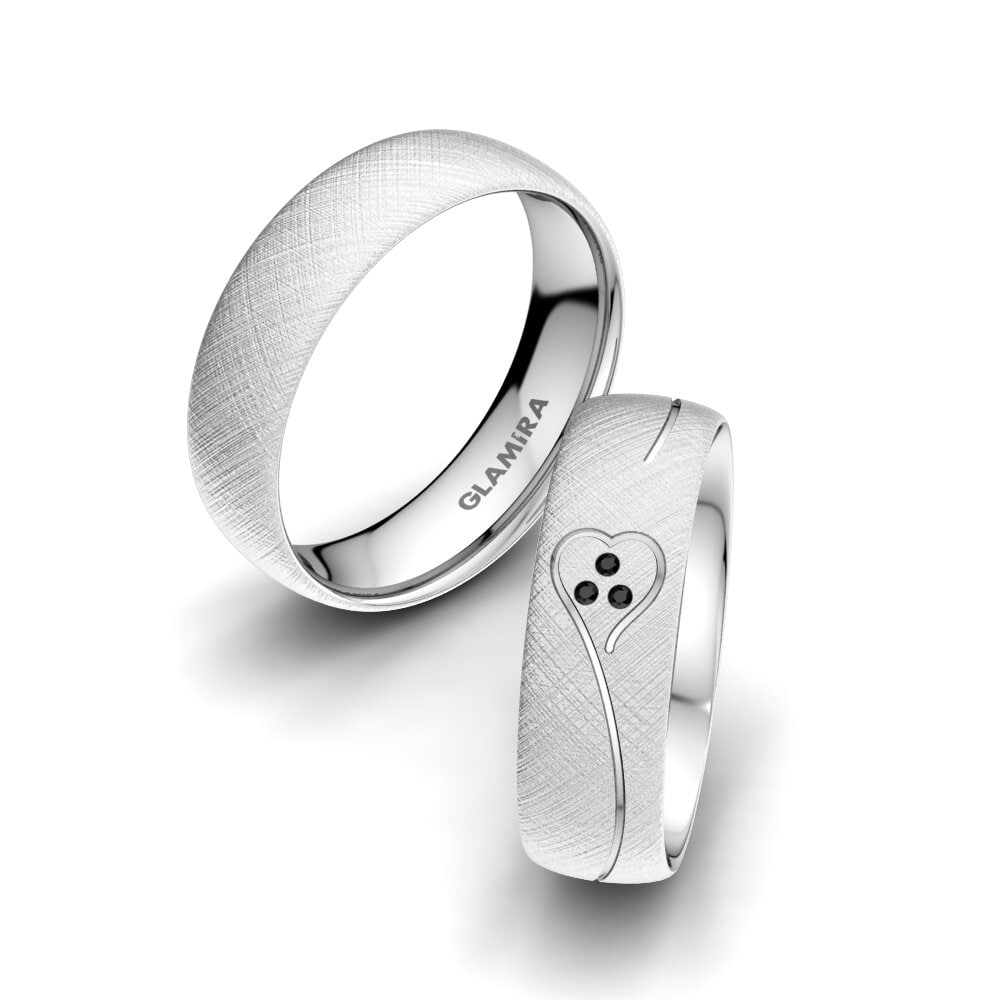 Black Diamond Wedding Ring Amazing Mixture 6 mm