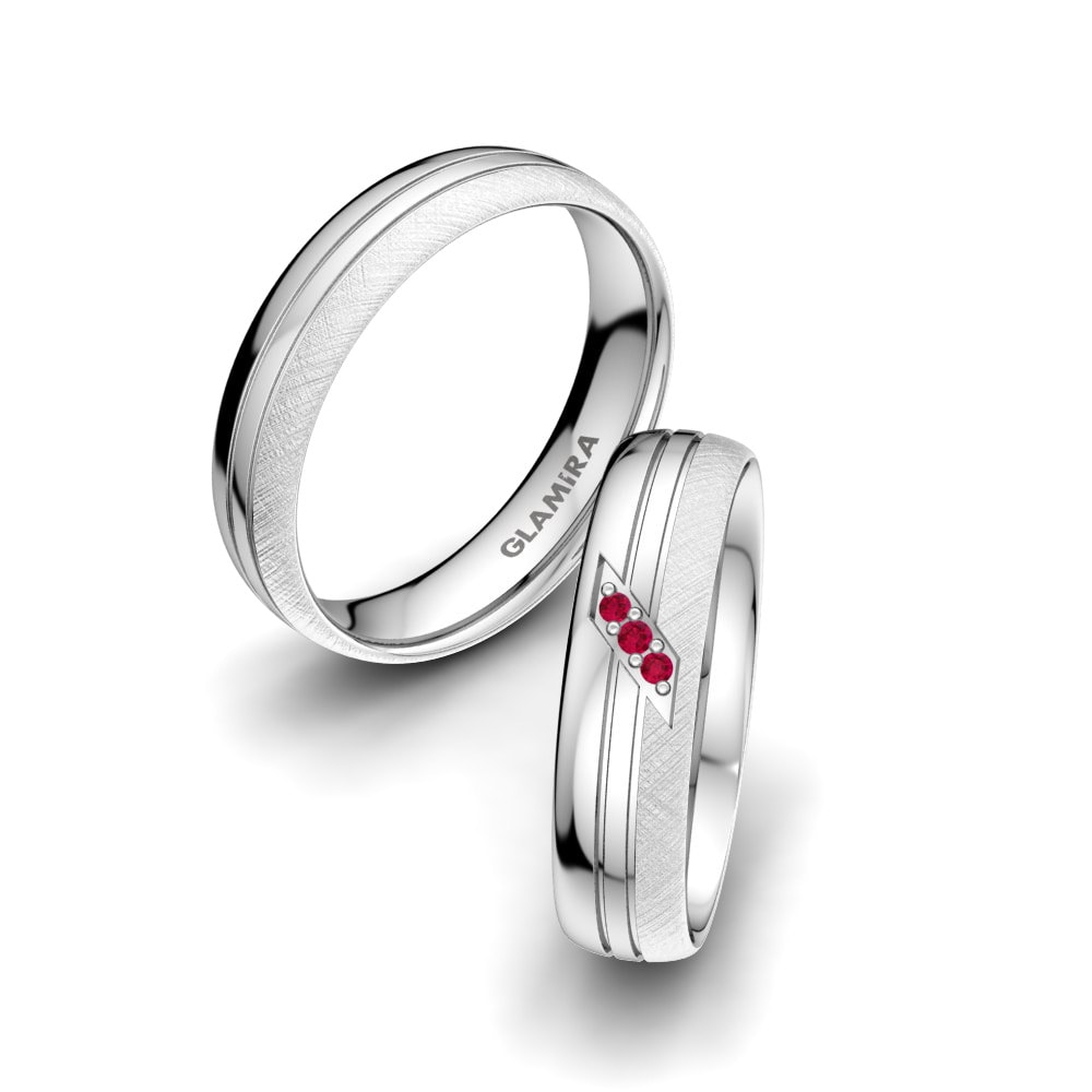 Ruby Wedding Ring Bright Aura 5 mm
