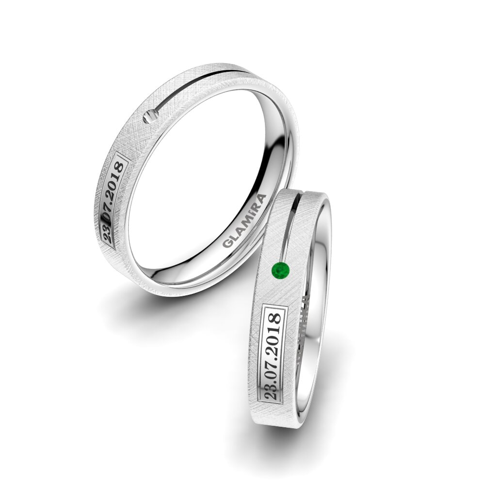 Smaragd Trouwring Alluring Night 4 mm