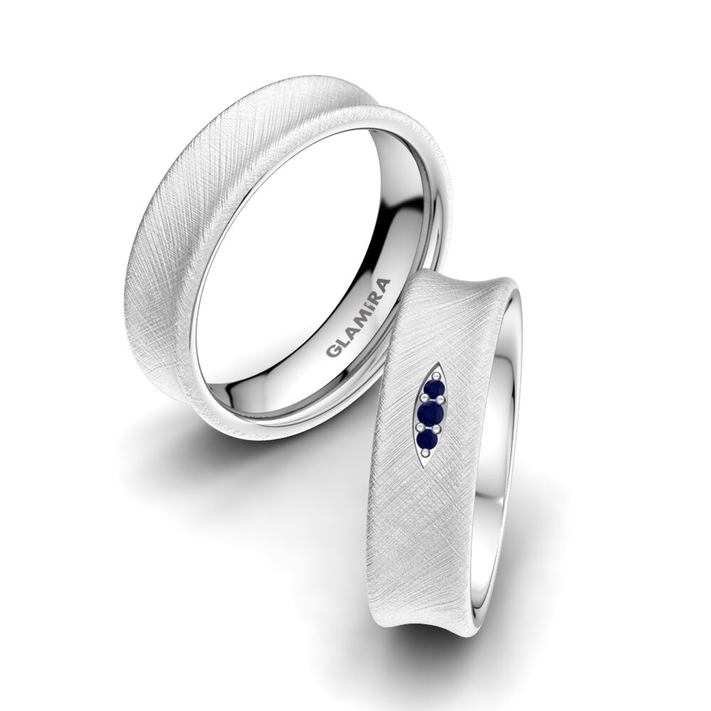 Sapphire Wedding Ring Flawless Beauty 6 mm