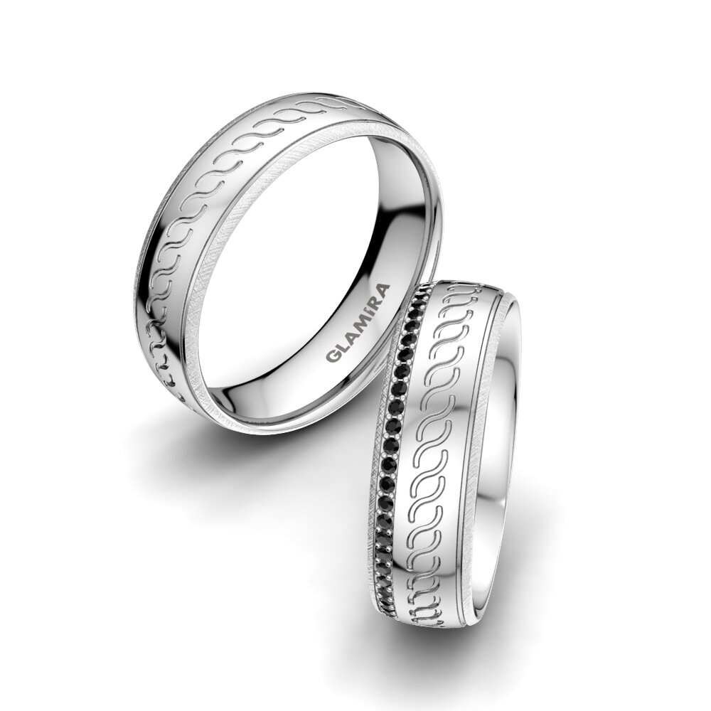 Black Onyx Wedding Ring Brilliant Beauty 6 mm
