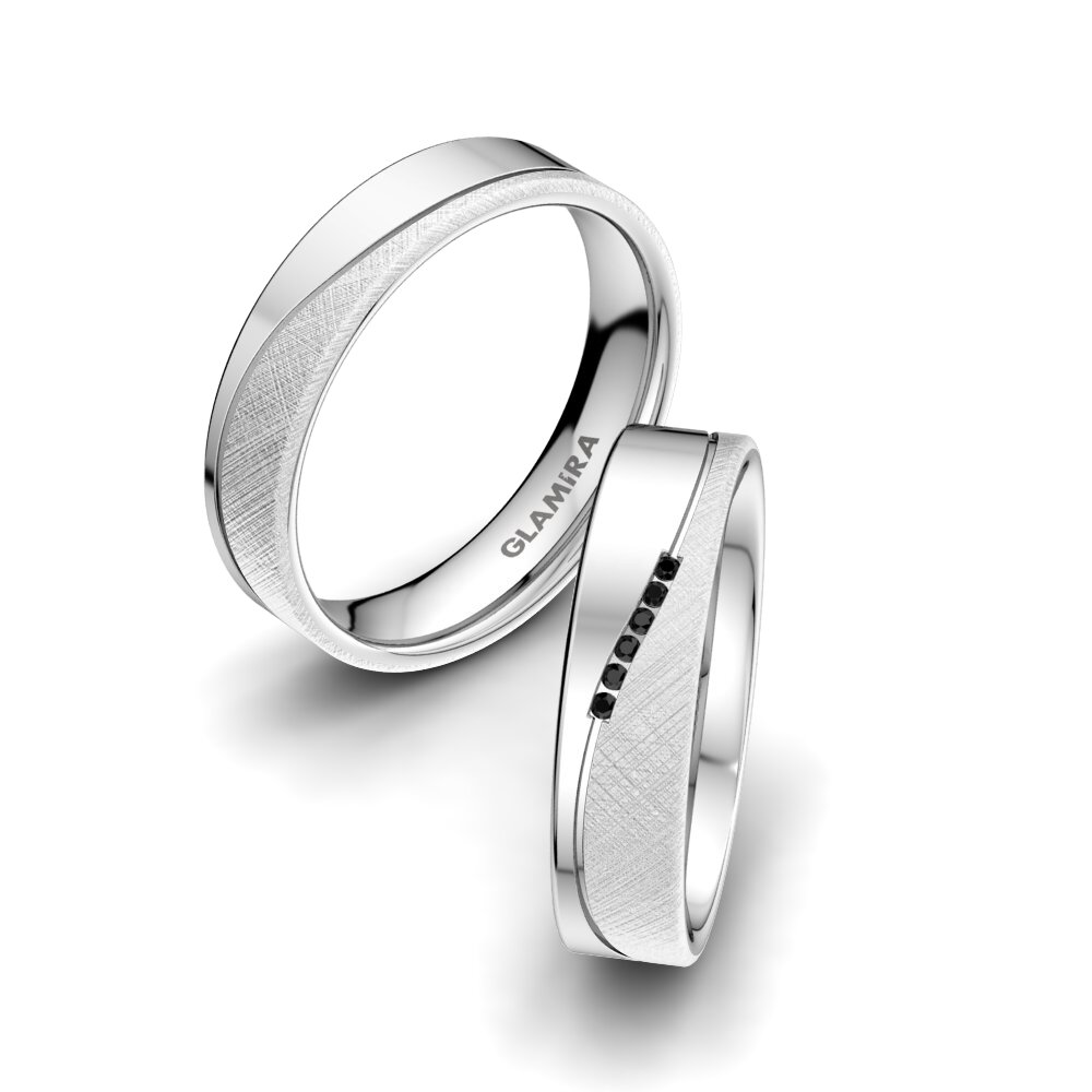 Diamante Negro Anillo de boda Shining Energy 5 mm