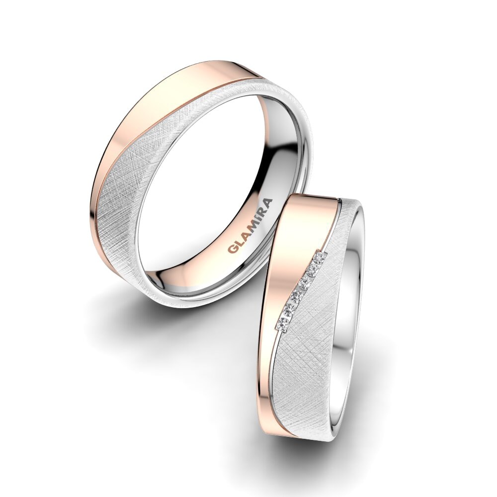 White sapphire Wedding Ring Shining Energy 6 mm