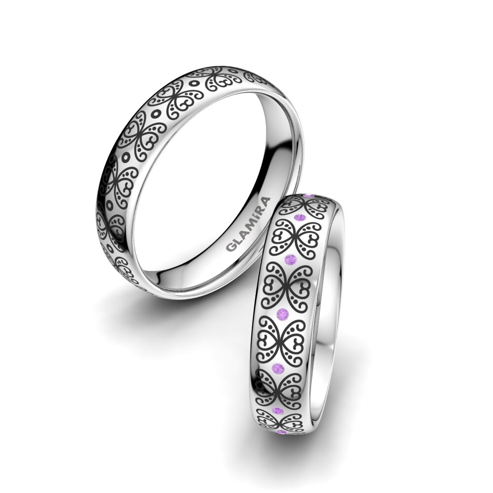 Amethyst Wedding Ring Adore Power 5 mm