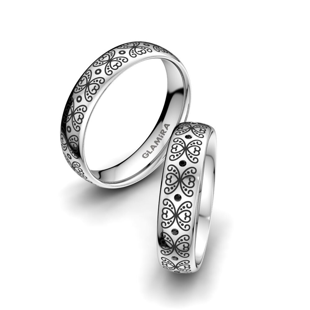 Black Onyx Wedding Ring Adore Power 5 mm